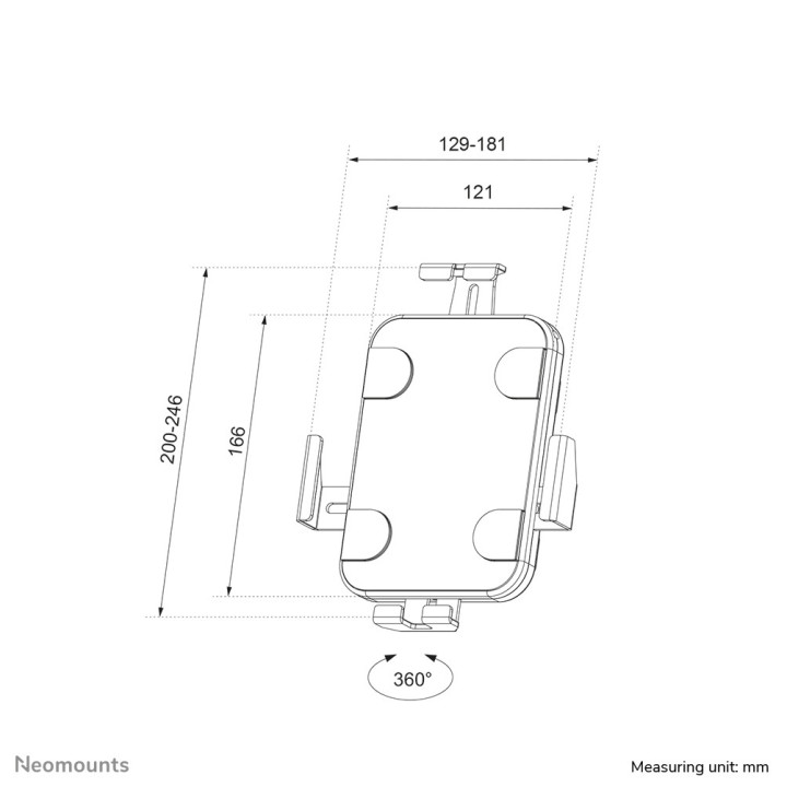 Neomounts WL15-625WH1 Support mural pour tablette 7.9-11" - verrouillable - universel
