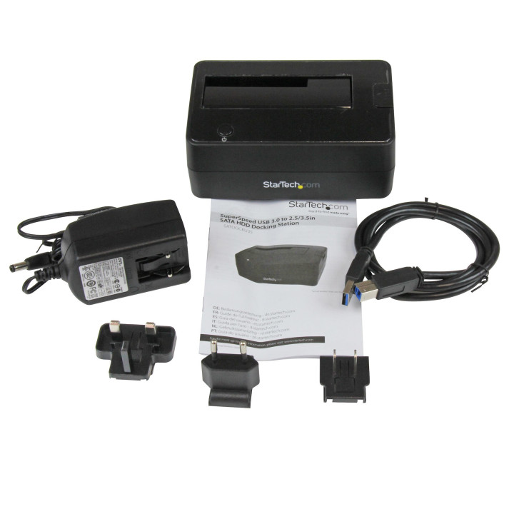 StarTech.com Station d'Accueil pour Disque Dur USB 3.0 à SATA à Baie Unique, Dock pour HDD USB 3.0 (5 Gbps), Docking Station 