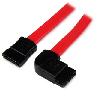 StarTech.com Câble SATA Coudé - SATA vers SATA à angle gauche - Cable SATA 45 cm - Coude Gauche