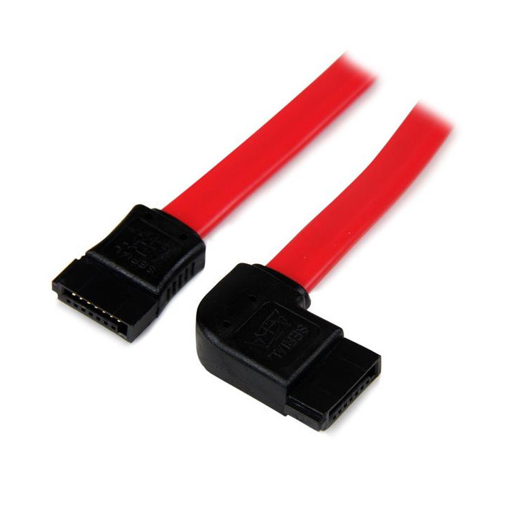 StarTech.com Câble SATA Coudé - SATA vers SATA à angle gauche - Cable SATA 45 cm - Coude Gauche