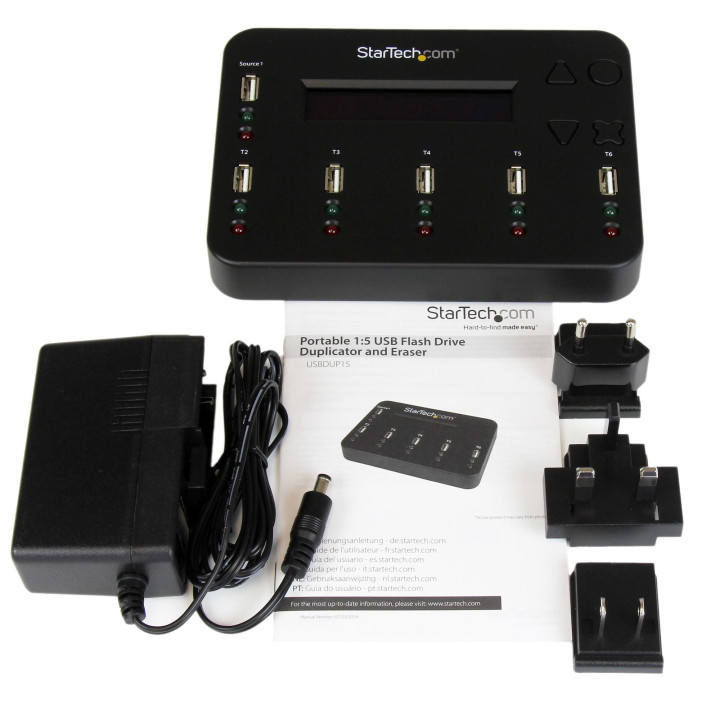 StarTech.com Duplicateur et Effaceur Autonome de 1 à 5 clés USB, Copieur de Plusieurs Clés USB, Copie Système et Fichier et