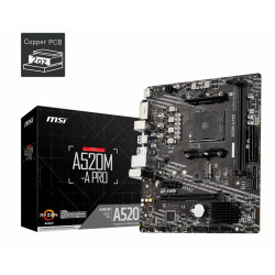 MSI A520M-A PRO AMD A520 Emplacement AM4 micro ATX