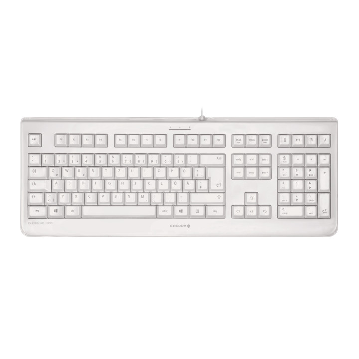 CHERRY KC 1068 Clavier filaire étanche IP68, blanc grisé, USB, AZERTY - FR