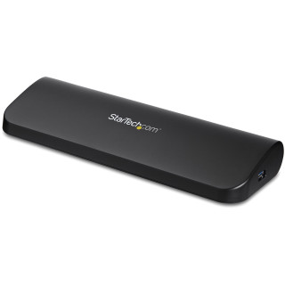 StarTech.com Station d'Accueil pour Ordinateur Portable USB 3.0 à Double Écran avec HDMI/DVI/VGA, Hub USB-A 3x, GbE, Audio, D