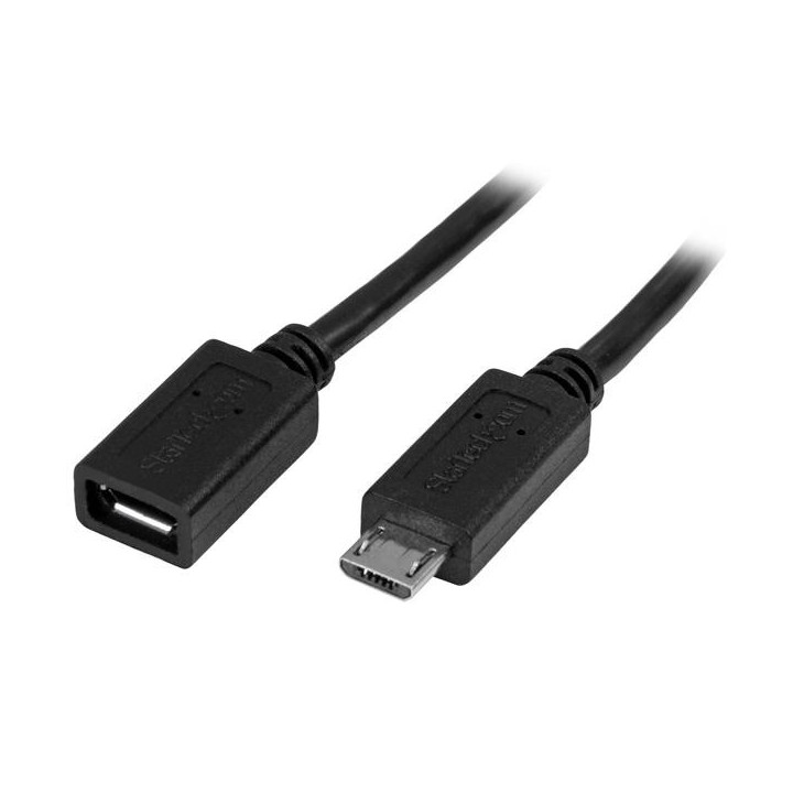 StarTech.com Câble d'extension Micro USB de 50 cm - M/F - Noir