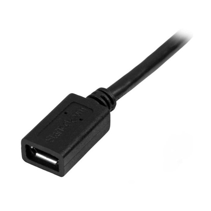 StarTech.com Câble d'extension Micro USB de 50 cm - M/F - Noir