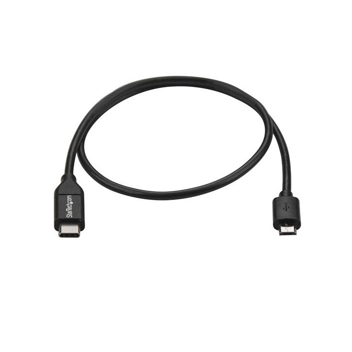 StarTech.com Câble USB-C vers Micro USB-B de 50cm, Câble de Transfert de Données, USB 2.0, USB C vers Micro-B