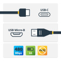 StarTech.com Câble USB-C vers Micro USB-B de 50cm, Câble de Transfert de Données, USB 2.0, USB C vers Micro-B