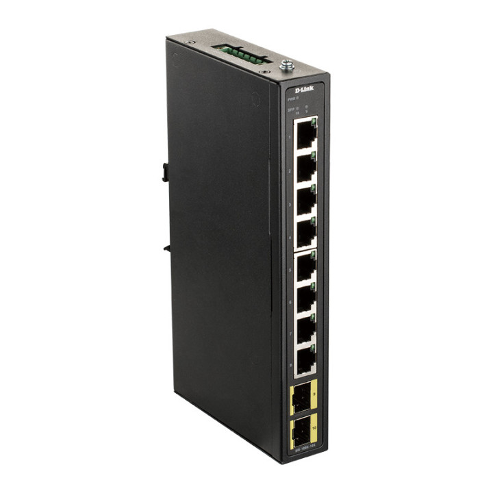 D-Link DIS-100G-10S commutateur réseau Non-géré Gigabit Ethernet (10/100/1000) DIN rail Noir