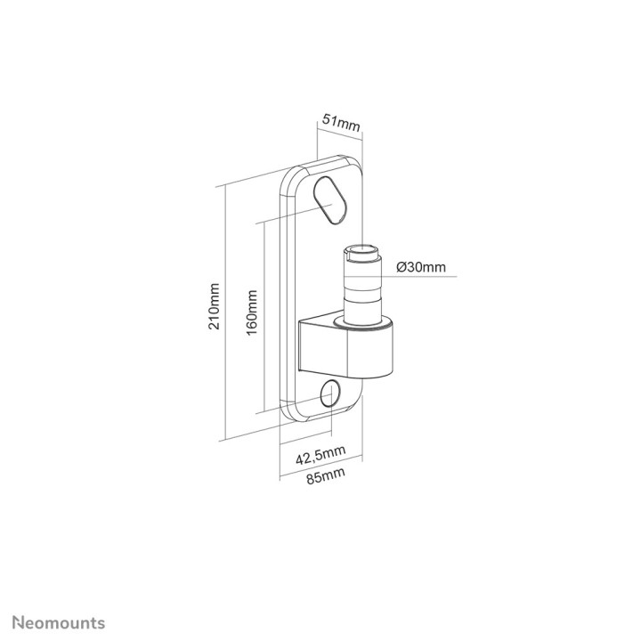 Neomounts AWL75-450WH Adaptateur mural pour support d'écran