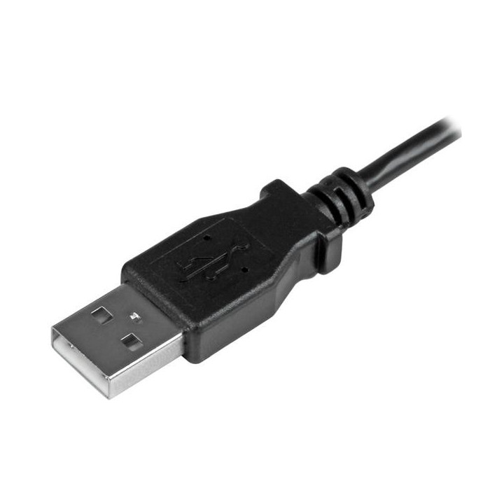 StarTech.com Câble USB vers Micro USB coudé à angle gauche de 50 cm - 0,25 mm² - M/M - Noir