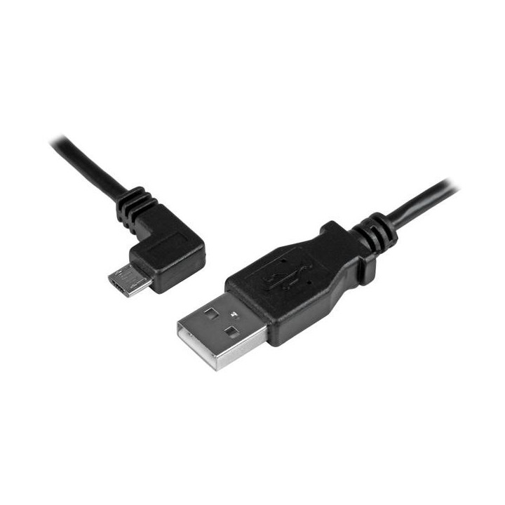 StarTech.com Câble USB vers Micro USB coudé à angle gauche de 50 cm - 0,25 mm² - M/M - Noir