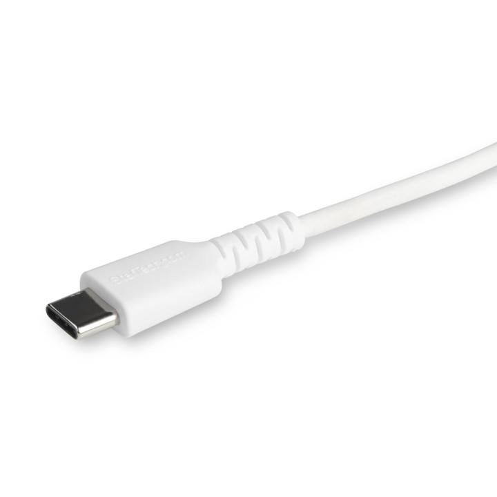 StarTech.com Câble USB-C vers Lightning Blanc Robuste 2m - Câble de Charge/Synchronistation USB Type C vers Lightning Fibre A