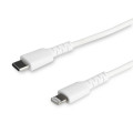 StarTech.com Câble USB-C vers Lightning Blanc Robuste 2m - Câble de Charge/Synchronistation USB Type C vers Lightning Fibre A