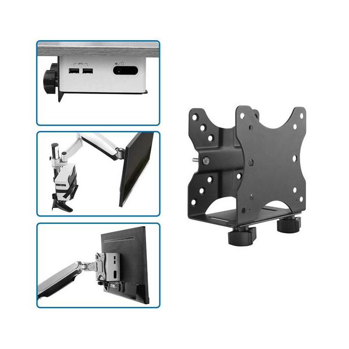 StarTech.com Support VESA pour Client Léger (jusqu'à 5kg) - Montage sous Bureau / Derrière Écran pour mini PC