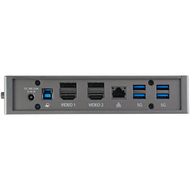 StarTech.com Dock USB-C USB-A - Station d'Accueil USB 3.0 Hybride Universelle pour PC Portable USB-C ou USB-A - Double Écran 4