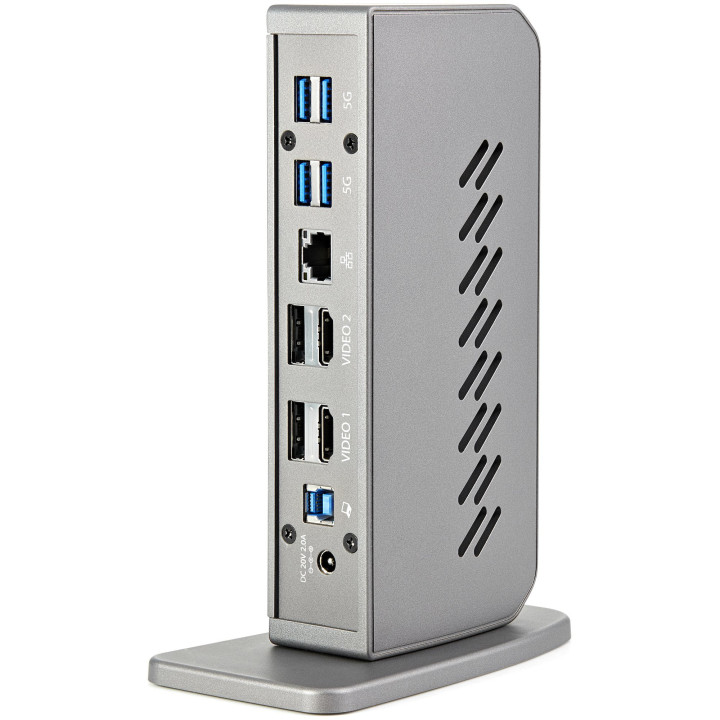 StarTech.com Dock USB-C USB-A - Station d'Accueil USB 3.0 Hybride Universelle pour PC Portable USB-C ou USB-A - Double Écran 4