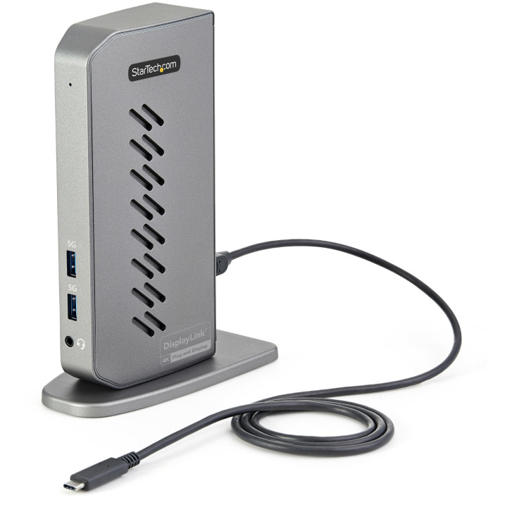 StarTech.com Dock USB-C USB-A - Station d'Accueil USB 3.0 Hybride Universelle pour PC Portable USB-C ou USB-A - Double Écran 4