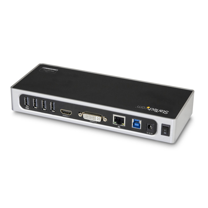StarTech.com Station d'Accueil USB 3.0 à Double Écran - Dock Universel Type-A pour PC/Ordinateur Portable avec HDMI et DVI/VG