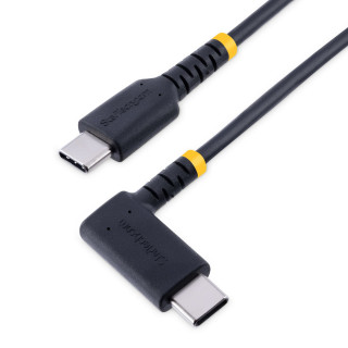 StarTech.com Câble de Charge Rapide USB-C de 15cm, Robuste, Spiralé, Charge et Synchronisation, 3A, USB 2.0, Gaine TPE et Fib