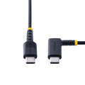 StarTech.com Câble de Charge Rapide USB-C de 15cm, Robuste, Spiralé, Charge et Synchronisation, 3A, USB 2.0, Gaine TPE et Fib