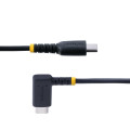 StarTech.com Câble de Charge Rapide USB-C de 15cm, Robuste, Spiralé, Charge et Synchronisation, 3A, USB 2.0, Gaine TPE et Fib