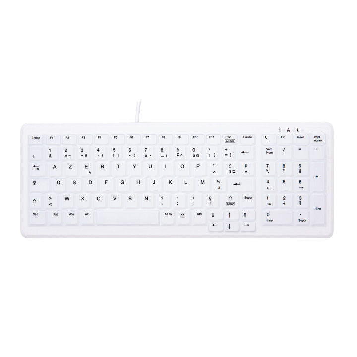 CHERRY AK-C7000 clavier Médical USB AZERTY Français Blanc