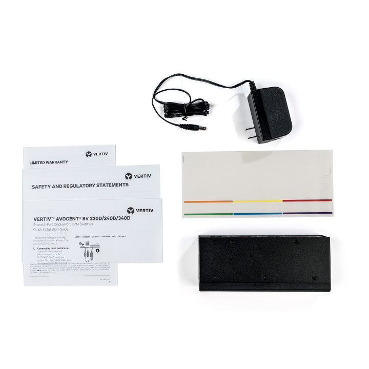 Vertiv Avocent 2 Ordinateur(s) - 1 Utilisateur(s) local - 3840 x 2160 - 4 x USB - 3 x DisplayPort - Bureau