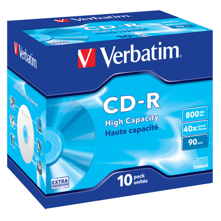 Verbatim CD-R High Capacity 800 Mo 10 pièce(s)