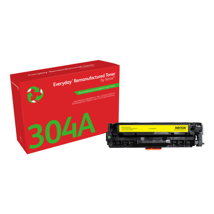 Everyday Toner remanufacturé Jaune ™ de Xerox compatible avec HP 304A (CC532A), Capacité standard