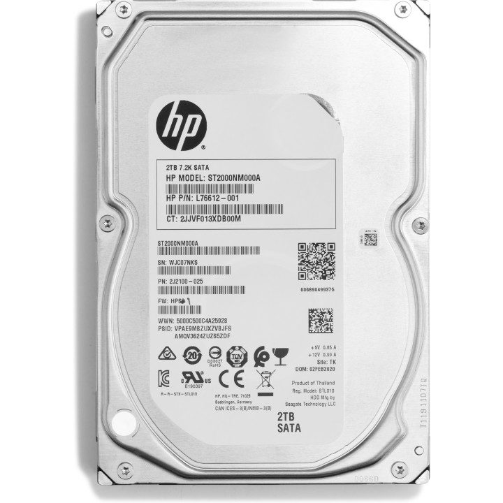 HP 2 To 7 200 tr/min SATA 3,5 pouces Enterprise
