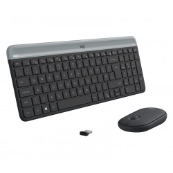 Logitech 920-009190 clavier Souris incluse Universel RF sans fil AZERTY Français Graphite