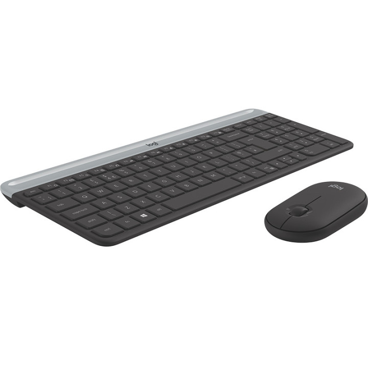 Logitech 920-009190 clavier Souris incluse Universel RF sans fil AZERTY Français Graphite