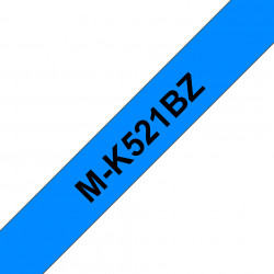 Brother M-K521B ruban d'étiquette Noir sur bleu