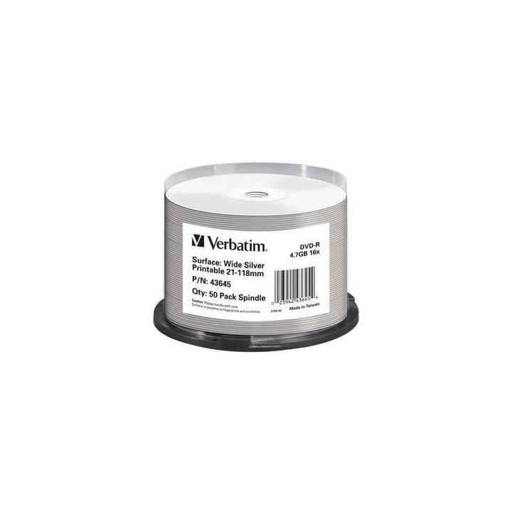 Verbatim 43645 DVD vierge 4,7 Go DVD-R 50 pièce(s)