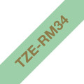 Brother TZE-RM34 ruban d'étiquette Couleur or sur menthe