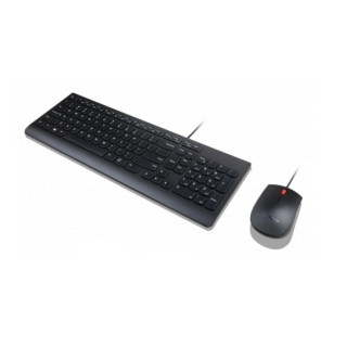 Lenovo Essential clavier Souris incluse Universel USB Belge, Anglais Noir