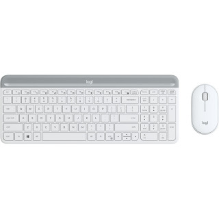 Logitech Slim MK470 clavier Souris incluse Bureau RF sans fil AZERTY Français Blanc