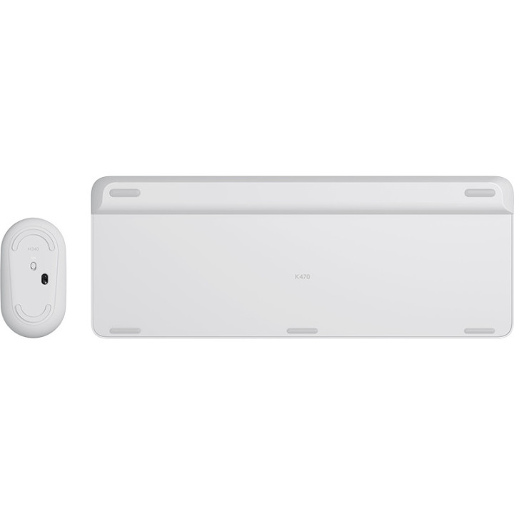 Logitech 920-009191 clavier Souris incluse Bureau RF sans fil AZERTY Français Blanc