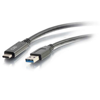 C2G Câble USB-C® vers USB-A SuperSpeed USB 5 Gbits/s M/M de 0,9 m - Noir