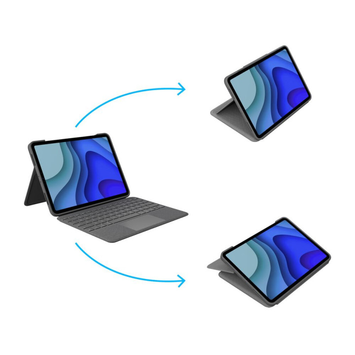 Logitech Folio Touch Gris Smart Connector QWERTZ Suisse