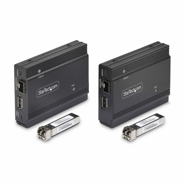StarTech.com Extendeur KVM DisplayPort sur Fibre Optique, 4K 60Hz, Kit d'Extension de Console, Jusqu'à 300m (Multi-Mode) avec 