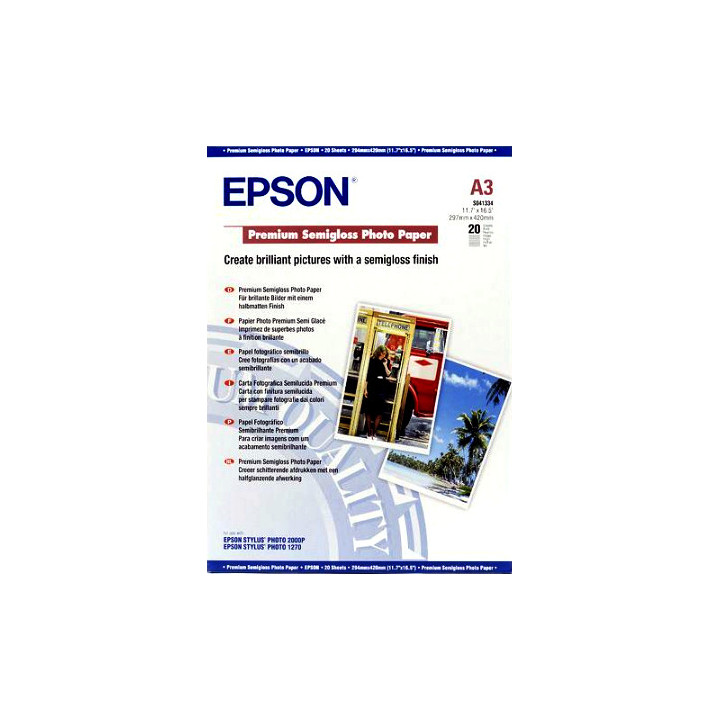 Epson Pap Photo Premium Semi Glacé A3 (20f./251g)
