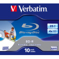 Verbatim BD-R SL 25GB 4x Printable 10 Pack Jewel Case 25 Go 10 pièce(s)