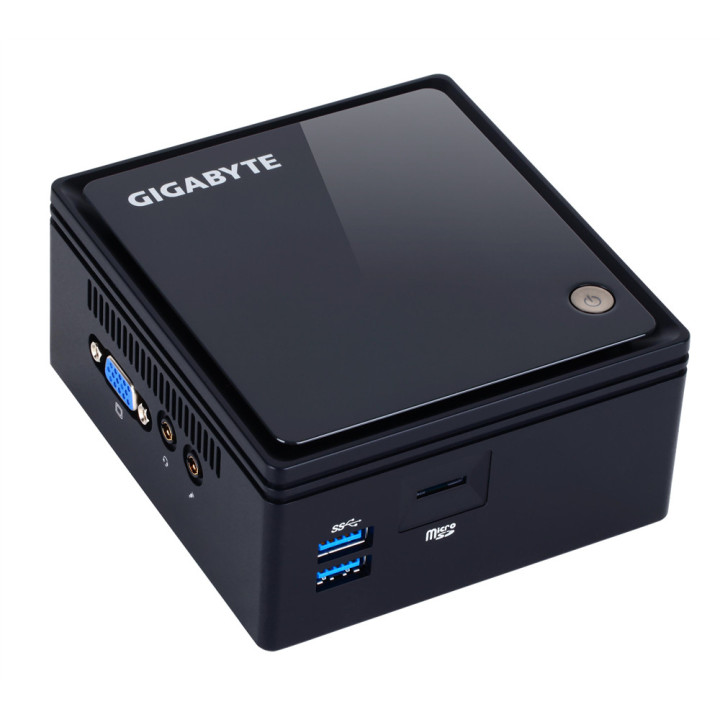 GIGABYTE GB-BACE-3160 barebone PC/ poste de travail 0,69L mini PC Noir J3160 1,6 GHz