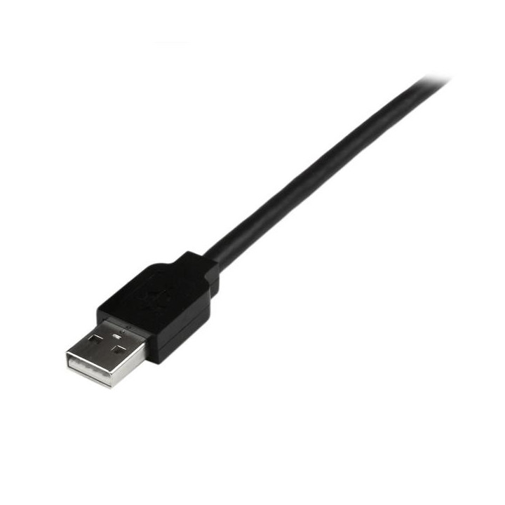 StarTech.com Câble USB 2.0 actif de 15m - Rallonge USB 2.0 avec hub à 4 ports - Noir