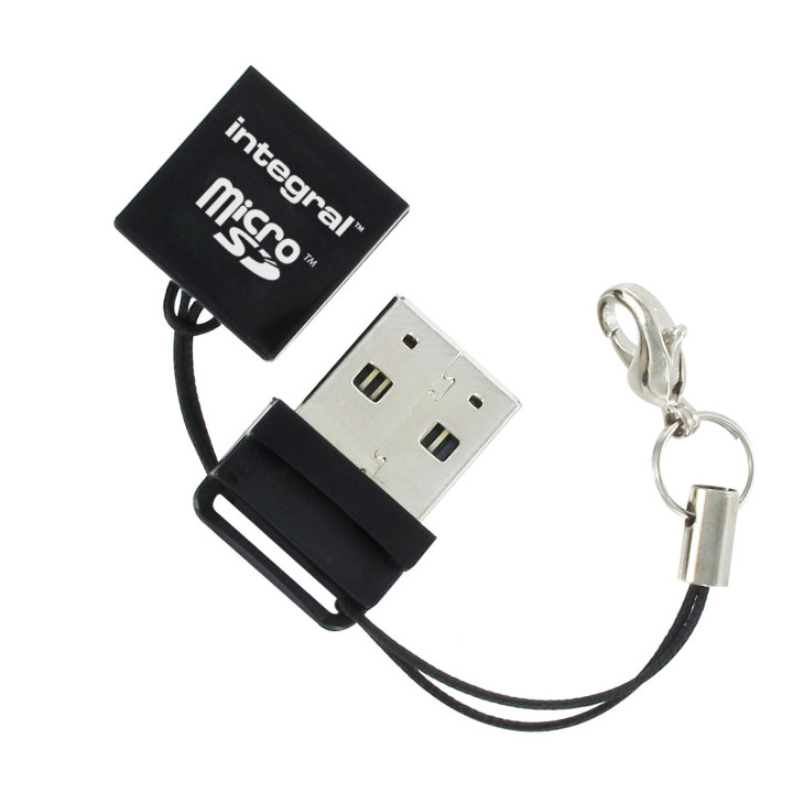 Integral INCRMSDMINIUSB lecteur de carte mémoire USB 2.0 Noir