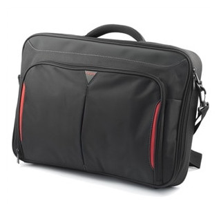 DELL Classic+ 45,7 cm (18") Malette Noir, Rouge