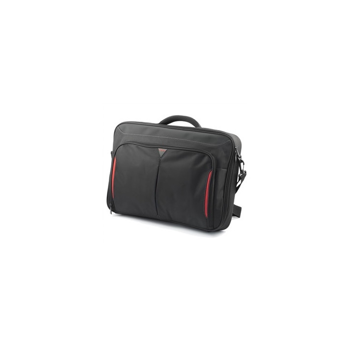 DELL Classic+ 45,7 cm (18") Malette Noir, Rouge