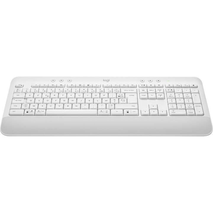 Logitech 920-010968 clavier Bureau Bluetooth AZERTY Français Blanc